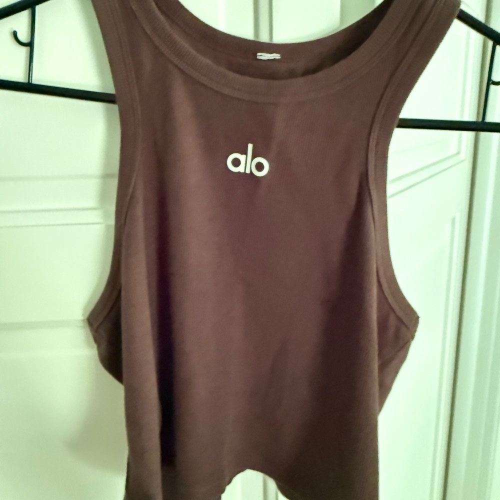 ALO Yoga Aspire  Brown Tank Top